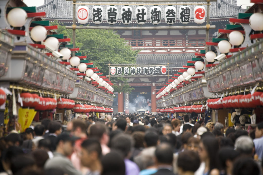 Crowds at Asakusa, Sensoji Temple