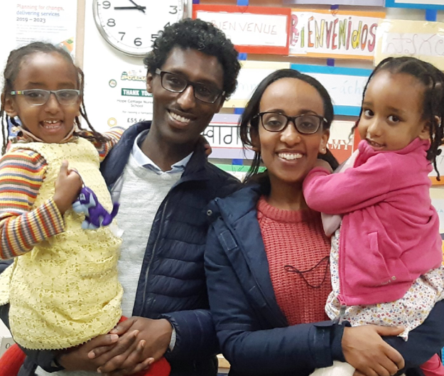 Sofanit Abebe and family.