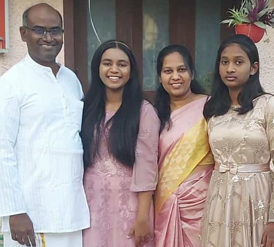 Pastor Michael Thomasraj and his family